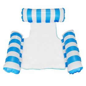 Inflatable Mesh Swimming Chair; Foldable Striped Floating Hammock For Pool Beach Party Summer