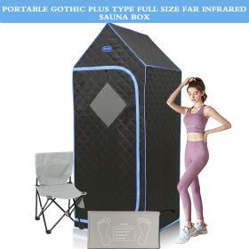 Portable Gothic Roof Plus Type Full Size Far Infrared Sauna tent. Spa;  Detox ; Therapy and Relaxation at home.Larger Space; Stainless Steel Pipes Con