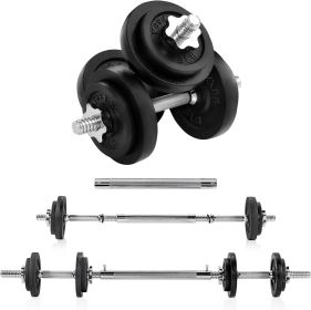 Yes4All Adjustable Dumbbell Set with Weight Plates/Connector - Exercise Workout Equipment D. Barbell 40LB or 20LB Dumbbell Pair