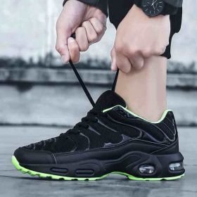 Running Shoes Breathable Men's Sneakers Fitness Air Shoes Cushion Outdoor Brand Sports Platform Mens Sneakers Zapatos De Mujer (Color: 0138 black green, size: 44)