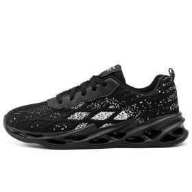 New Men Walking Running Shoes Spring Summer Breathable Outdoor Sport Training Light Sneakers for Men Big Size Athletic Trainers (Color: Black, size: 42)