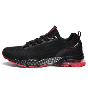 New Arrival Men Walking Running Shoes Summer Breathable Outdoor Sport Training Sneakers for Men Big Size Athletic Trainers 2022 (Color: Black red, size: 40)