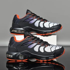 Men Sneaker Breathable Mesh Male Running Shoes Footwear Outdoor Jogging Walking Sport Sneakers for Man Chaussure Homme Plus39-46 (Color: black orange 1680, size: 40)