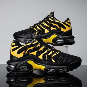 Mesh Blade Shoes Men Lace Up Cushion Running Shoes Super Light Sports Trainers Flying Male Breathable Hombre Tenis Homme Shoes (Color: 8910-5 yellow, size: 44)