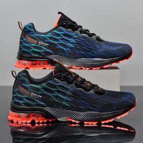 Cushioning Jogging Shoes Men's Running Marathon Shoes Athletics Training Sneakers Breathable Spring Sport Walking Shoes for Men (Color: blue orange 5022, size: 42)