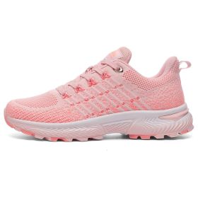 Men Sports Sneakers Trainers Running Shoes Man Walking Outdoor Racing Shoes Breathable Mesh Shoes Light Jogging Couple Sneakers (Color: Pink, size: 42)