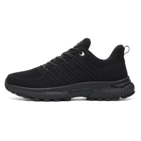 Men Sports Sneakers Trainers Running Shoes Man Walking Outdoor Racing Shoes Breathable Mesh Shoes Light Jogging Couple Sneakers (Color: Black, size: 36)