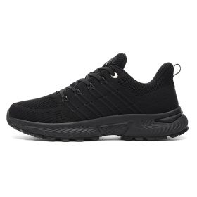 Men Sports Sneakers Trainers Running Shoes Man Walking Outdoor Racing Shoes Breathable Mesh Shoes Light Jogging Couple Sneakers (Color: Black, size: 41)