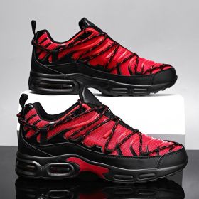 Men Running Shoes Breathable Outdoor Sports Light Sneakers for Male Comfortable Athletic Cushion Tenis Training Footwear Hombre (Color: red 106, size: 45)