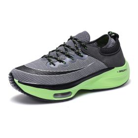 Sports Shoes for Men Women Marathon Running Shoes Breathable Outdoor Couple Platforms Jogging Shoes Cross Training Sneakers Male (Color: gray green 2035, size: 36)