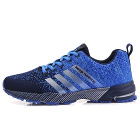 Men's Marathon Sport Running Sneaker Athletics Breathable Lightweight Racing Shoes Mesh Tennis Jogging Walking Hombre Male Shoes (Color: 8702 blue, size: 46)