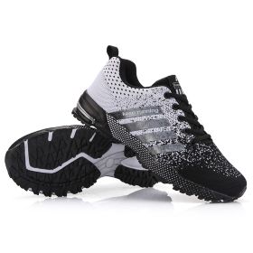 Men Shoes Breathable Mesh Trendy Sneakers Women Original Running Super Light Walking Big Size Man Tennis Shoes Zapatillas Hombre (Color: black white 8702, size: 39)