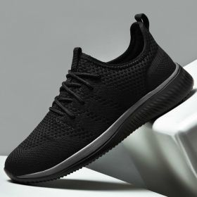 Men Casual Shoes 2022 New Comfortable Running Shoes Fashion Walking Shoes Men sneakers Breathable Plus Size Zapatillas Hombre (Color: Black gray, size: 46)