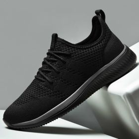 Men Casual Shoes 2022 New Comfortable Running Shoes Fashion Walking Shoes Men sneakers Breathable Plus Size Zapatillas Hombre (Color: black gold, size: 42)