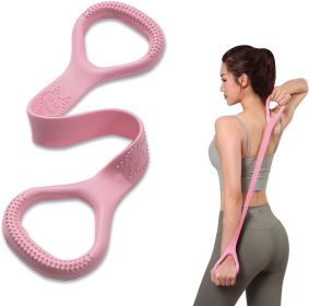 Figure 8 Fitness Resistance Band, Arm|Back Training Elastic Ropes (Color: Pink)