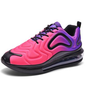 JJ tiger The latest color matching couples sky Eye air cushion shoes for men and women casual sports shoes (36-46 optional) (Color: Pink Purple, size: 36)