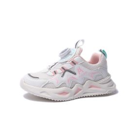 2022 Autumn Children Shoes For Baby Boys Girls Kids Casual Sneakers Breathable Soft Anti-Slip Running Sports Shoes Size 27-37 (Color: Pink, size: 32 (Insole 19.6cm))