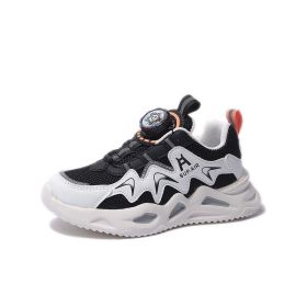 2022 Autumn Children Shoes For Baby Boys Girls Kids Casual Sneakers Breathable Soft Anti-Slip Running Sports Shoes Size 27-37 (Color: Black, size: 29 (Insole 17.8cm))