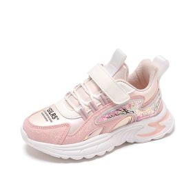 2022 Kids Running Sneakers Children's Tennis Shoes Girl Sneakers Children's Footwear Shoes For Girls Children's Sports Shoes (Color: Pink, size: 29)