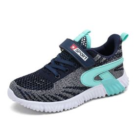 Kid Running Sneakers Summer Boys Sport Shoes Tenis Infantil Double Network Breathable Girls Chaussure Enfant Big Size 29-40 Blue (Color: grey running shoes, size: 11.5)