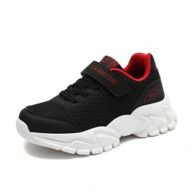 Kid Running Shoes Boys Sport Shoes Outdoor Trainers Bounce Design Children Shoes Basket Breathable Mesh Sneakers Tenis Infantil (Color: Black red, size: 34)