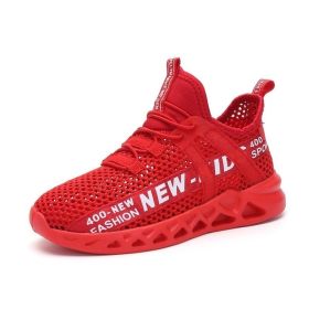 FLARUT Kid Running Sneakers Sport Shoes Tenis Infantil Boys Basket Footwear Lightweight Breathable Mesh Girls Chaussure Enfant (Color: red shoes fashion, size: 11)