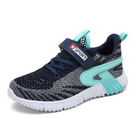 Kid Running Sneakers Summer Boys Sport Shoes Tenis Infantil Double Network Breathable Girls Chaussure Enfant Big Size 29-40 Blue (Color: grey running shoes, size: 4.5)