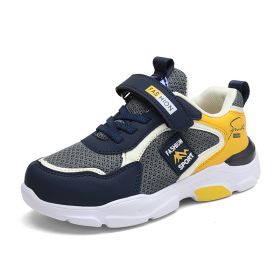 Brand Kids Sneakers Boys Running Shoes Outdoor Hollow Sole Children Shoes Bounce Design Girls Tenis Infantil School Sport Shoes (Color: Yellow Sneakers, size: 1)