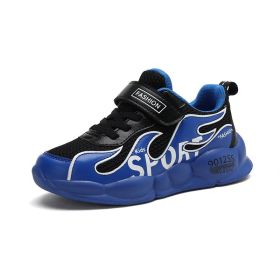 2022 Sport Shoes Kids Running Shoes For Boys Leather Sneakers Spring Autumn Big Children Shoes Outdoor Shoes Kids Light Tenis (Color: Mesh Blue Sneakers, size: 1.5)