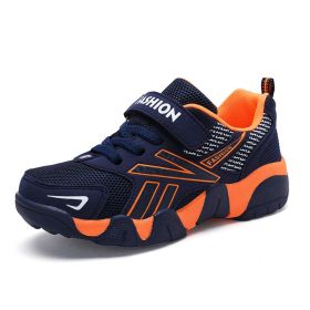 FLARUT Kids Shoes Spring Children Running Shoes Outdoor Casual Sports Girls Basket Sneakers Comfort Air Mesh Boys Trainers Black (Color: orange shoes for kid, size: 1.5)