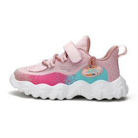 Kids Running Sneakers Breathable Children Sport Shoes Air Mesh Tenis Infantil Boy Basket Footwear Summer Girls Chaussure Enfant (Color: pink kids shoes, size: 4.5)