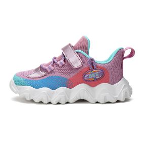 Kids Running Sneakers Breathable Children Sport Shoes Air Mesh Tenis Infantil Boy Basket Footwear Summer Girls Chaussure Enfant (Color: purple kids shoes, size: 2.5)