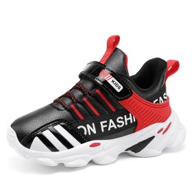 Kids Sport Shoes Running Shoes Girls Sneakers Tenis Infantil Pink Breathable Antislip Shoes Comfortable Kids Shoes For Girl (Color: Black red, size: 36)