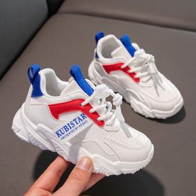 2022 Autumn Leather Girl Sneakers Children Boys Baby Mesh Breathable Kids Shoes Toddler Flats Outdoor Casual Running Training (Color: BS07169361-1, size: 34)