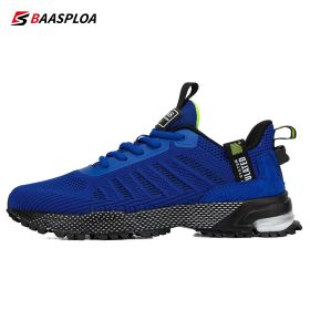 Baasploa 2022 New Men's Casual Sport Shoes Breathable Mesh Male Shoes Outdoor Grass Walking Gym Shoes for Men Running Shoes (Color: 114101-BL, size: 46)