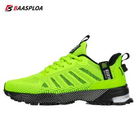 Baasploa 2022 New Men's Casual Sport Shoes Breathable Mesh Male Shoes Outdoor Grass Walking Gym Shoes for Men Running Shoes (Color: 114101-YGL, size: 42)