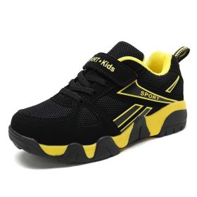 Children Shoes Summer Breathable Kids Shoes Boy Big Size 28-40 Boys Mesh Sneakers Outdoor Sport Running Trainers Net For Girls (Color: yellow black, size: 4)