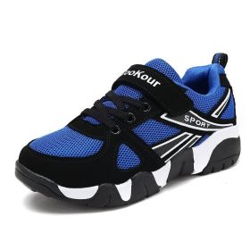 Children Shoes Summer Breathable Kids Shoes Boy Big Size 28-40 Boys Mesh Sneakers Outdoor Sport Running Trainers Net For Girls (Color: sapphire blue, size: 7)