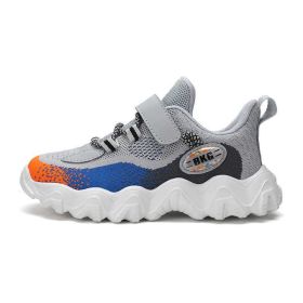 Kids Running Sneakers Summer Breathable Children Sport Shoes Air Mesh Tenis Infantil Boy Basket Footwear Girl Chaussure Enfant (Color: grey kids shoes, size: 1.5)