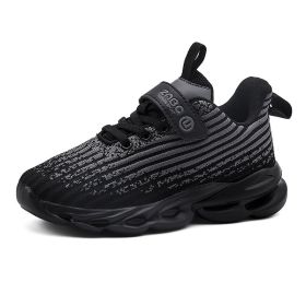 Kids Running Shoes For Boys Sport Shoes Outdoor Trainers Spring Autumn Children Shoes Breathable Mesh Sneakers Tenis Infantil (Color: Black, size: 37)