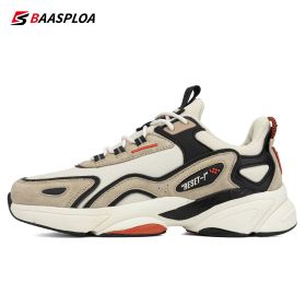 Baasploa 2022 Men Running Shoes Non-Slip Breathable Casual Walking Shoes Comfortable Leather Sneakers Male Tenis Shoes (Color: 114509-MS, size: 41)