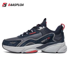 Baasploa 2022 Men Running Shoes Non-Slip Breathable Casual Walking Shoes Comfortable Leather Sneakers Male Tenis Shoes (Color: 114509-SL, size: 45)