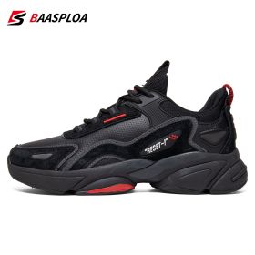 Baasploa 2022 Men Running Shoes Non-Slip Breathable Casual Walking Shoes Comfortable Leather Sneakers Male Tenis Shoes (Color: 114509-HE, size: 46)