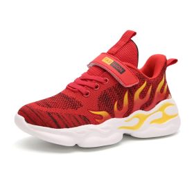 Kids Sport Shoes Girls Running Shoes Children Breathable Mesh Shoes For Girls Sneakers Outdoor Antislip Footwear Tenis Infantil (Color: Red, size: 3)