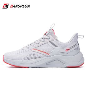 Baasploa Men's New Shoes Lightweight Running Shoes Fashion Comfortable Walking Sneaker Knit Mesh Male Athletic Shoes (Color: 114514-HE, size: 42)