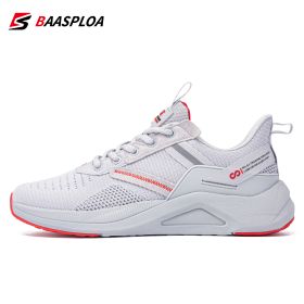 Baasploa Men's New Shoes Lightweight Running Shoes Fashion Comfortable Walking Sneaker Knit Mesh Male Athletic Shoes (Color: 114514-HE, size: 44)