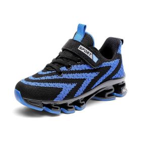 Kid Running Sneakers Summer Children Sport Shoes Tennis shoes Boy Basket Footwear Lightweight Breathable Girl Outdoor Boy Shoes (Color: Black Running Shoes, size: 13)