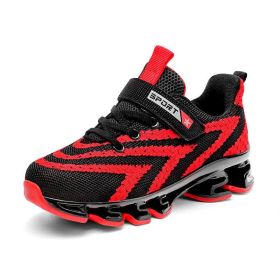 Kid Running Sneakers Summer Children Sport Shoes Tennis shoes Boy Basket Footwear Lightweight Breathable Girl Outdoor Boy Shoes (Color: Red Running Shoes, size: 5.5)