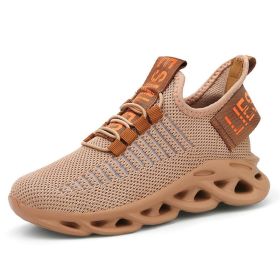 Big Children Shoes Boys Breathable Sneakers Kids Outdoor Sport Running Shoes Hollow Sole Tenis Infantil Basket Footwear Summer (Color: brown kids sneakers, size: 33)