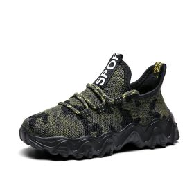 Summer Children Sports Shoes Military Training Camouflage Boys Sneakers Army Green Outdoor Kids Running Shoes For Girls Trainers (Color: kids green sneakers, size: 10)